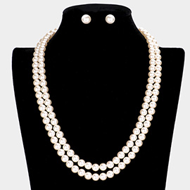 Double Layered Pearl Necklace