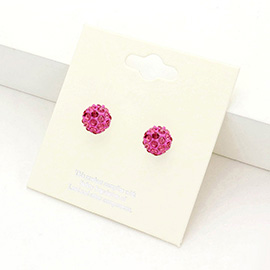 Shamballa Ball Stud Earrings