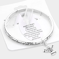 Daughter's Blessing Message Stretch Bracelet