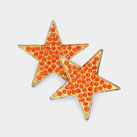 Crystal Pave Star Stud Earrings