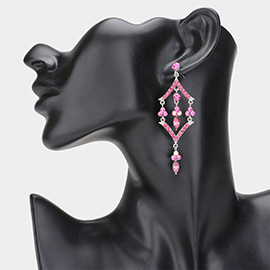 Crystal Rhinestone Dangle Evening Earrings