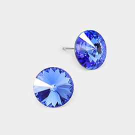 15mm Genuine Crystal Stud Earrings