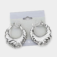 Metal Hoop Pin Catch Earrings