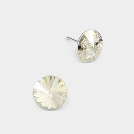 8mm Round Crystal Stud Earrings