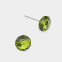 8mm Round Crystal Stud Earrings