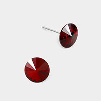 8mm Round Crystal Stud Earrings