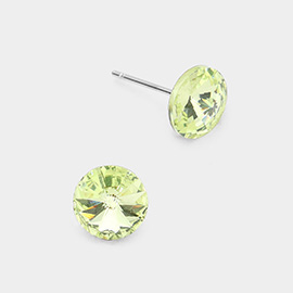 8mm Round Crystal Stud Earrings