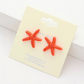 Crystal Starfish Stud Earrings