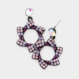 Crystal pinwheel earrings