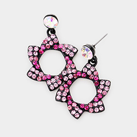 Crystal pinwheel earrings