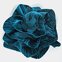 Fabric mesh flower brooch / hair pinch clip