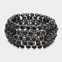 Crystal Cluster Stretch Bangle Bracelet