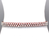 Crystal Embellished Faux Leather Belt 