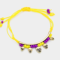 Skull Charm Bead Bracelet