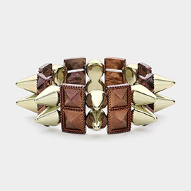 Metal Cone Stud Stretch Bracelet