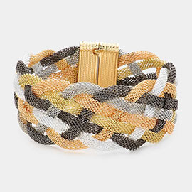 Braided Metal Mesh Magnetic Bracelet