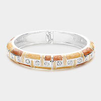 Crystal Accented Enamel Bracelet