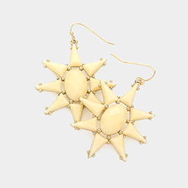 Resin Bead Sun Earrings