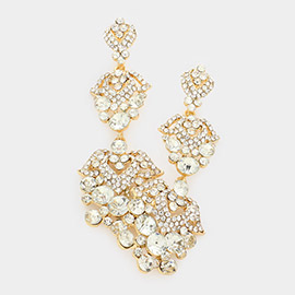 Bubble Crystal Rhinestone Evening Earrings