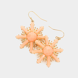 Resin Bead Sun Earrings