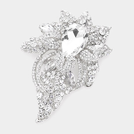 Floral Crystal Pave Bouquet Brooch / Pendant