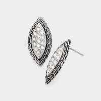 Rhinestone Pave Stud Earrings