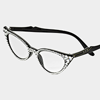 Crystal Cat Eyes Reading Glasses