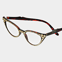 Crystal Cat Eyes Reading Glasses