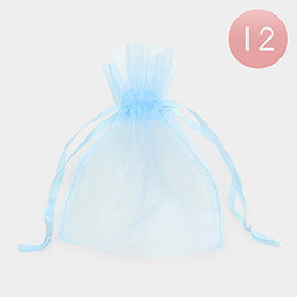 12PCS - 4 X 5 Ribboned Organza Gift Bags