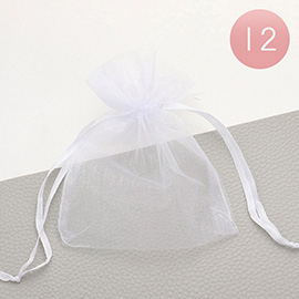 12PCS - 4 X 5 Ribboned Organza Gift Bags