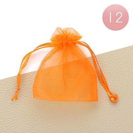 12PCS - 3 X 3.5 Ribboned Organza Gift Bags