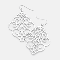 Floral Filigree Drop Earrings