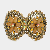 Vintage Bow Flower Evening Bracelet