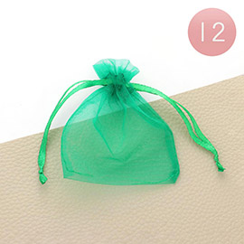 12PCS - 3 X 3.5 Ribboned Organza Gift Bags