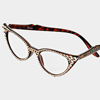 Crystal Cat Eyes Reading Glasses