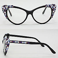 Bubbly Cat Eye UV Protection Optical Glasses