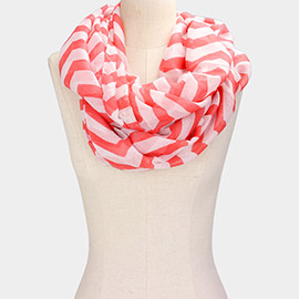 Chevron Pattern Infinity Scarf