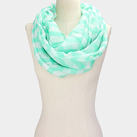 Chevron Pattern Infinity Scarf