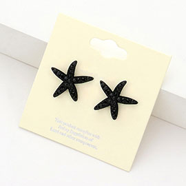 Crystal Starfish Stud Earrings