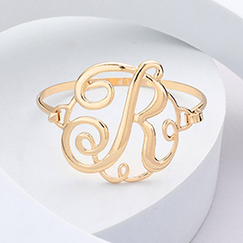 -R- Monogram Curlicue Bracelet