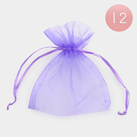 12PCS - 4 X 5 Ribboned Organza Gift Bags