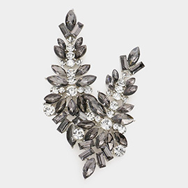 Marquise Stone Cluster Evening Earrings