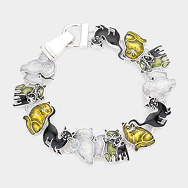 Magnetic Resin Cat Bracelet