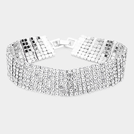 7Rows Rhinestone Evening Bracelet