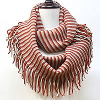 Acrylic Infinity Fringe Scarf