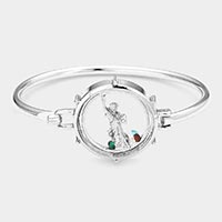 Statue of Liberty & NYC Cab Floating Locket Hook Bracelet