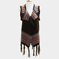 Tribal Fringe Acrylic Poncho