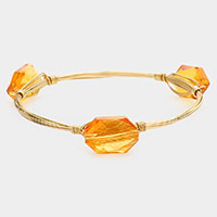 Glass Trio Flexi-Wire Bracelet