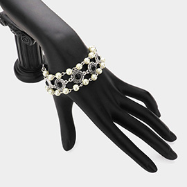 Deco Pearl Toggle Bracelet