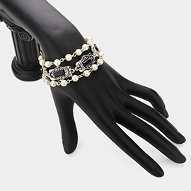 Deco Pearl Toggle Bracelet